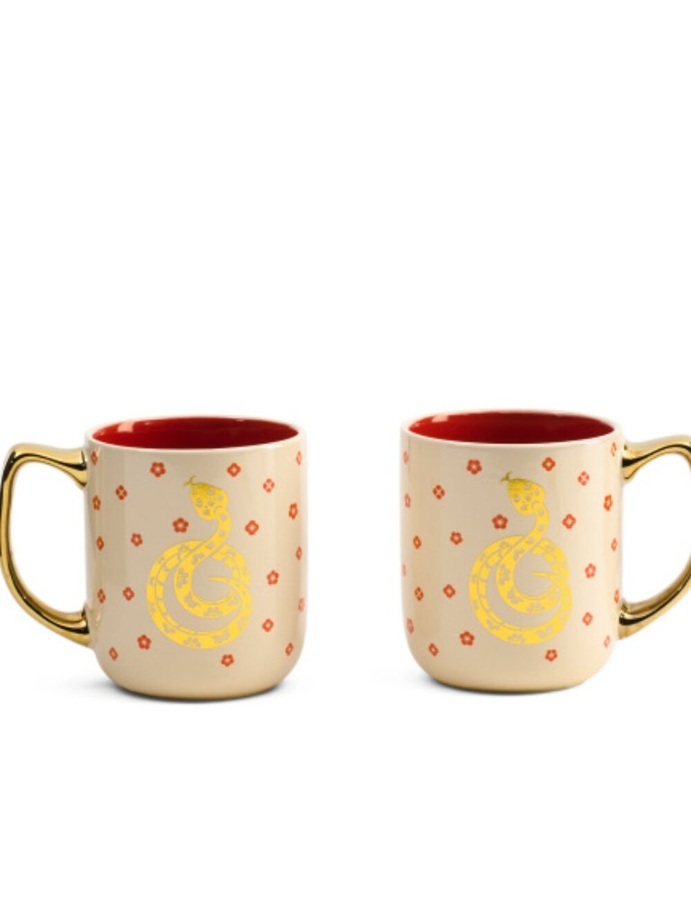 ECCOLO Set Of 2 18oz Snake Motif Mugs - NEW IN BOX
